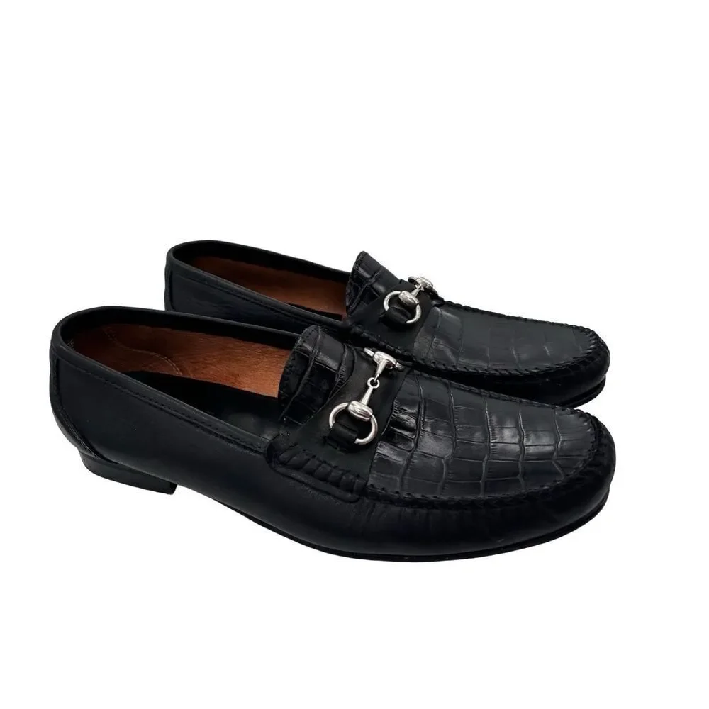 Sandro moscoloni crocodile, leather shoes size 13
